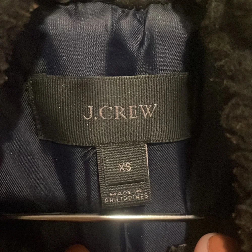 J. Crew Black Teddy Vest